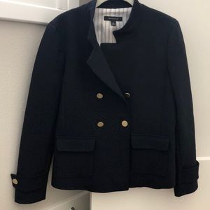 Ann Taylor Nautical Navy Button Down Blazer